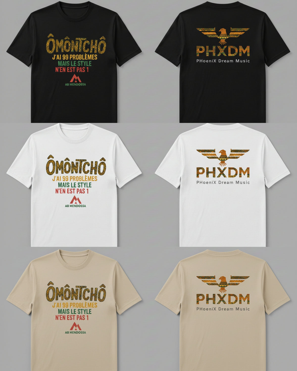 T-shirts " ÔMÔNTCHÔ X PHXDM "