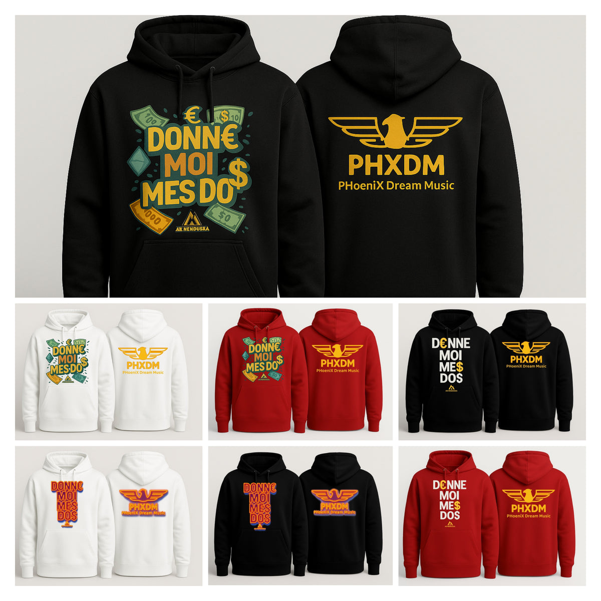 Sweats à capuche " Donne Moi Mes Do$ X PHXDM "