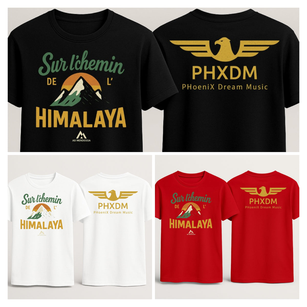 T-shirts " Sur l'chemin de l'Himalaya X PHXDM "