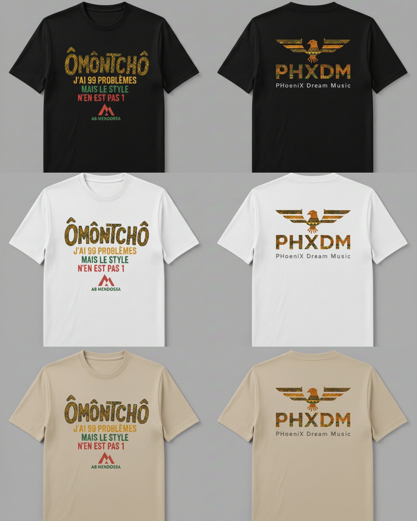 T-shirts " ÔMÔNTCHÔ X PHXDM "