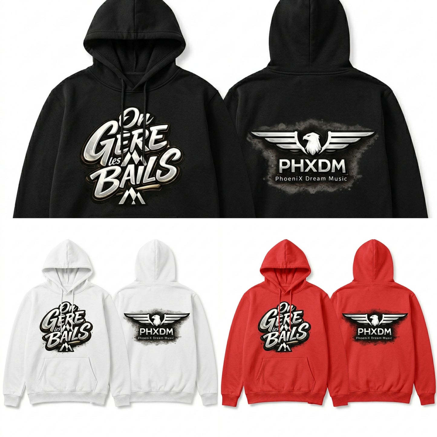 Sweats à capuche "On Gère les Bails X PHXDM"