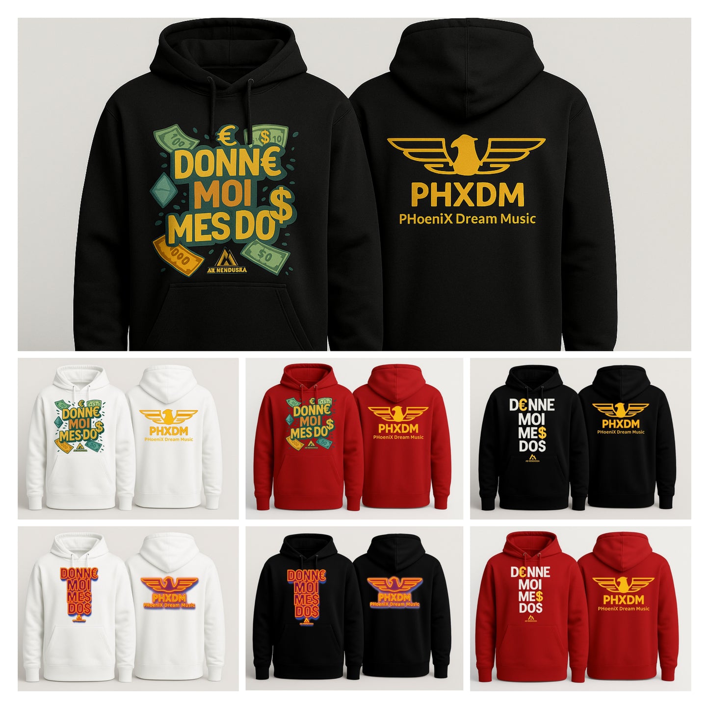 Sweats à capuche " Donne Moi Mes Do$ X PHXDM "